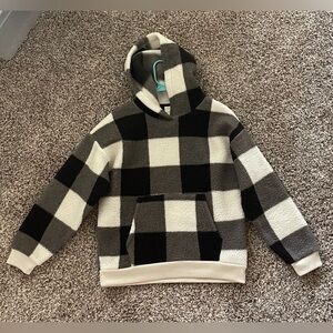 Plaid fuzzy hoodie
